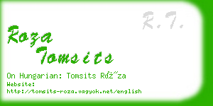 roza tomsits business card